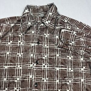 Vintage Spire California Button Up Long Sleeve Shirt Mens Geometric Large Read